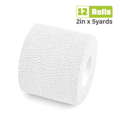White cotton cohesive bandage – medical self adhesive bandage for wound dressing