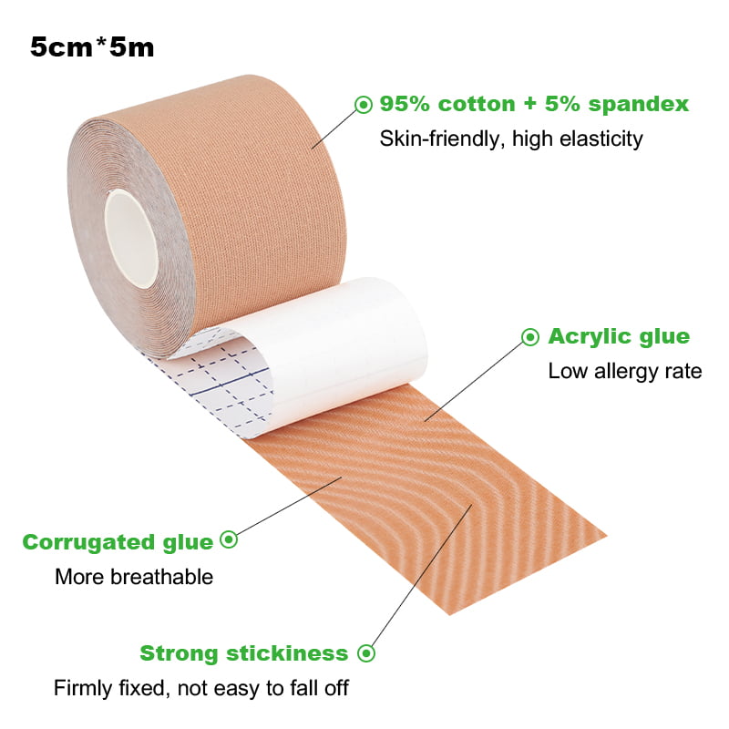 5cm skin color uncut kinesiology tape roll featues