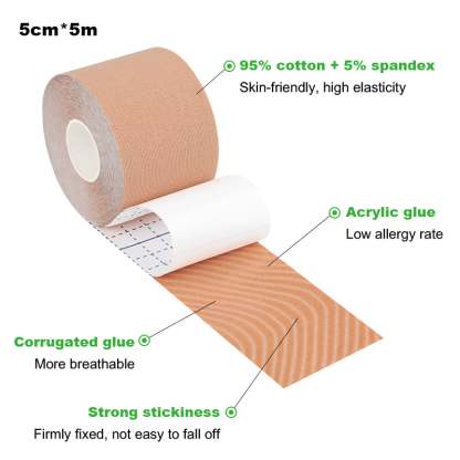 5cm skin color uncut kinesiology tape roll featues