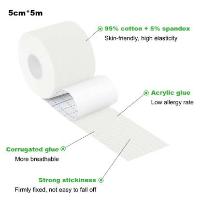 5cm white kt tape roll features
