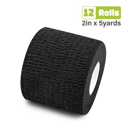 Black cotton self adhesive bandage 3 inch – strong compression bandage for ankle and wrist