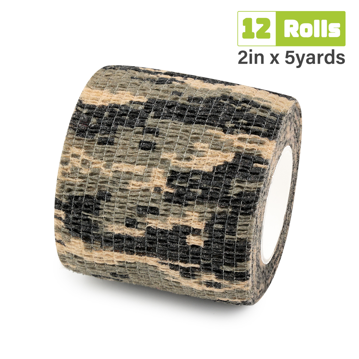 2-inch camouflage vet wrap for hunting rifles and equipment protection
