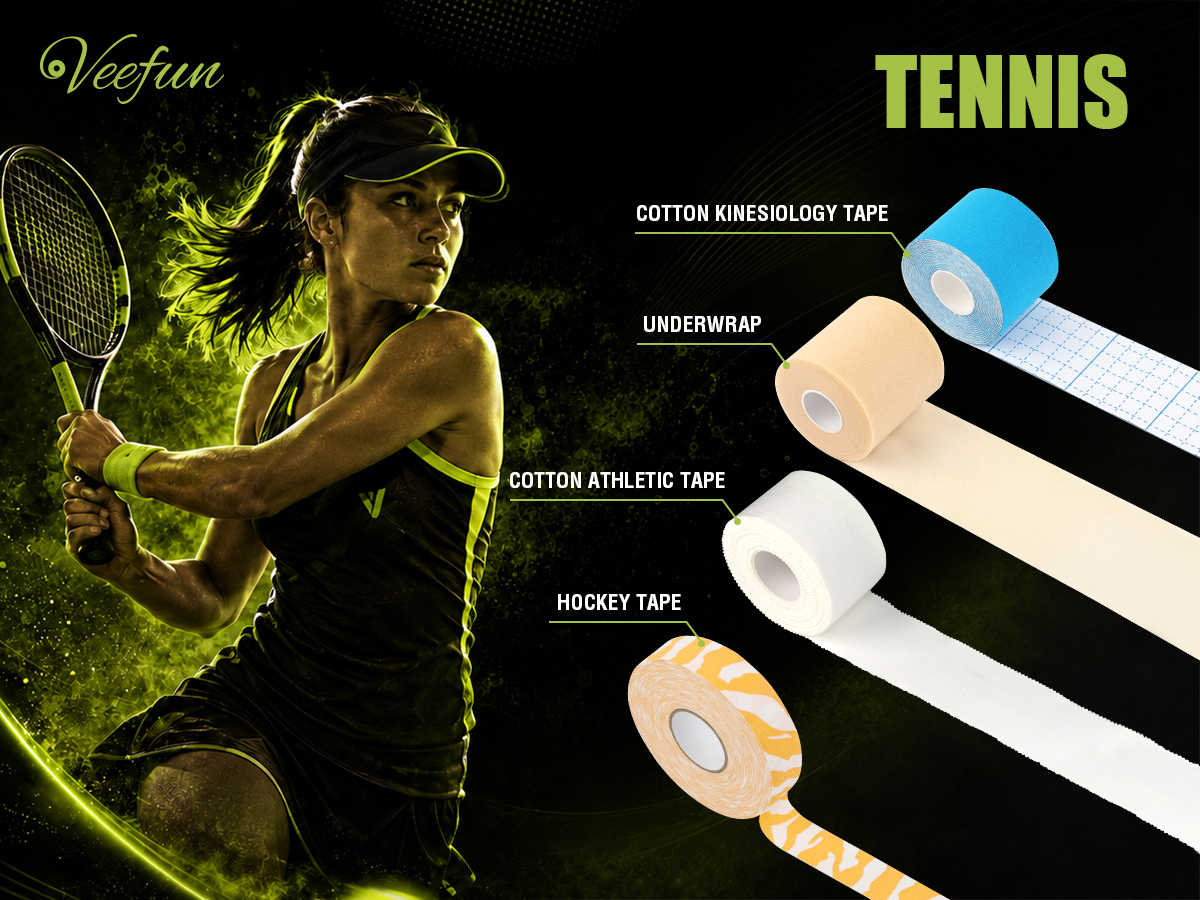 A collection of tapes favored by tennis players