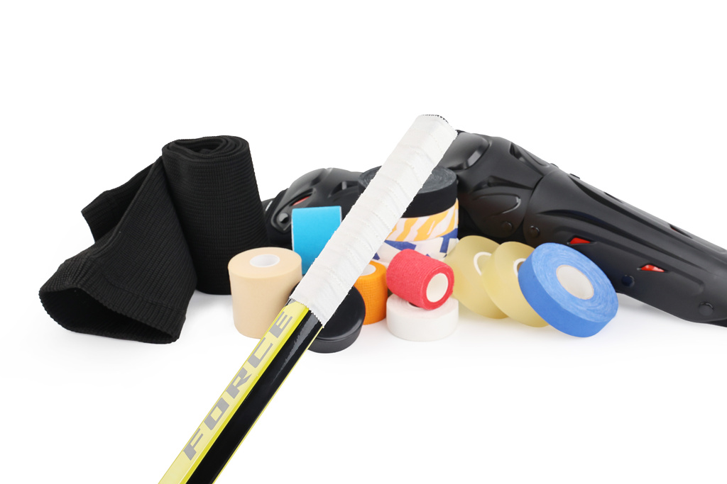 Alternative to hockey tape for wrapping the handle – cotton athletic tape