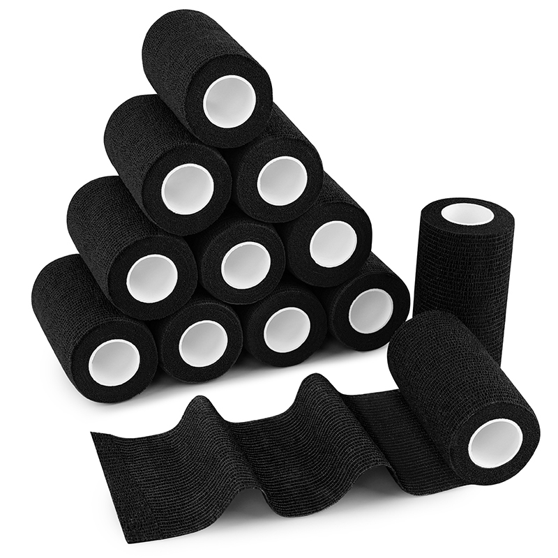 Black vet wrap for horse professional equestrian use