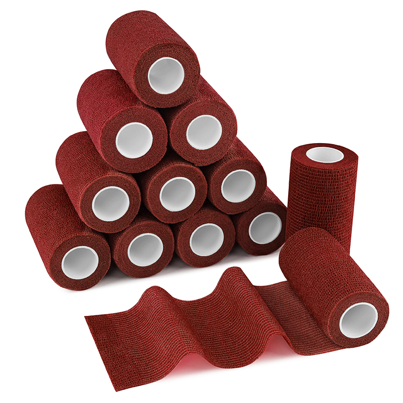 Burgundy wine red vet wrap for horse classic look