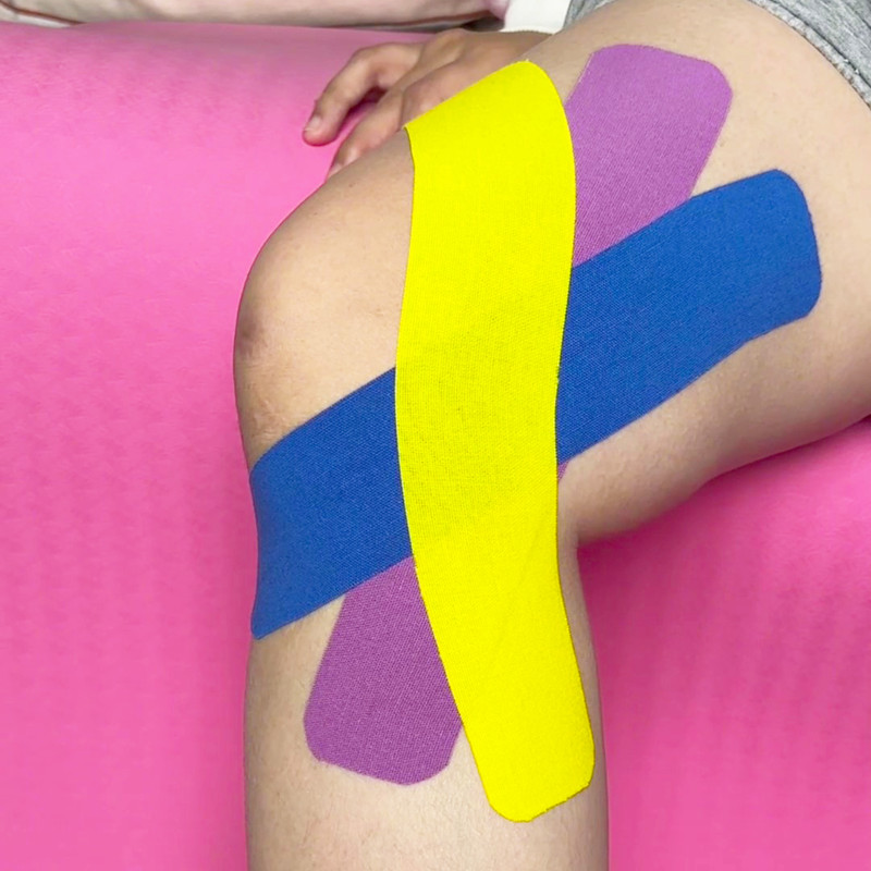Complete demonstration of how to apply kinesiology tape for MCL Injury