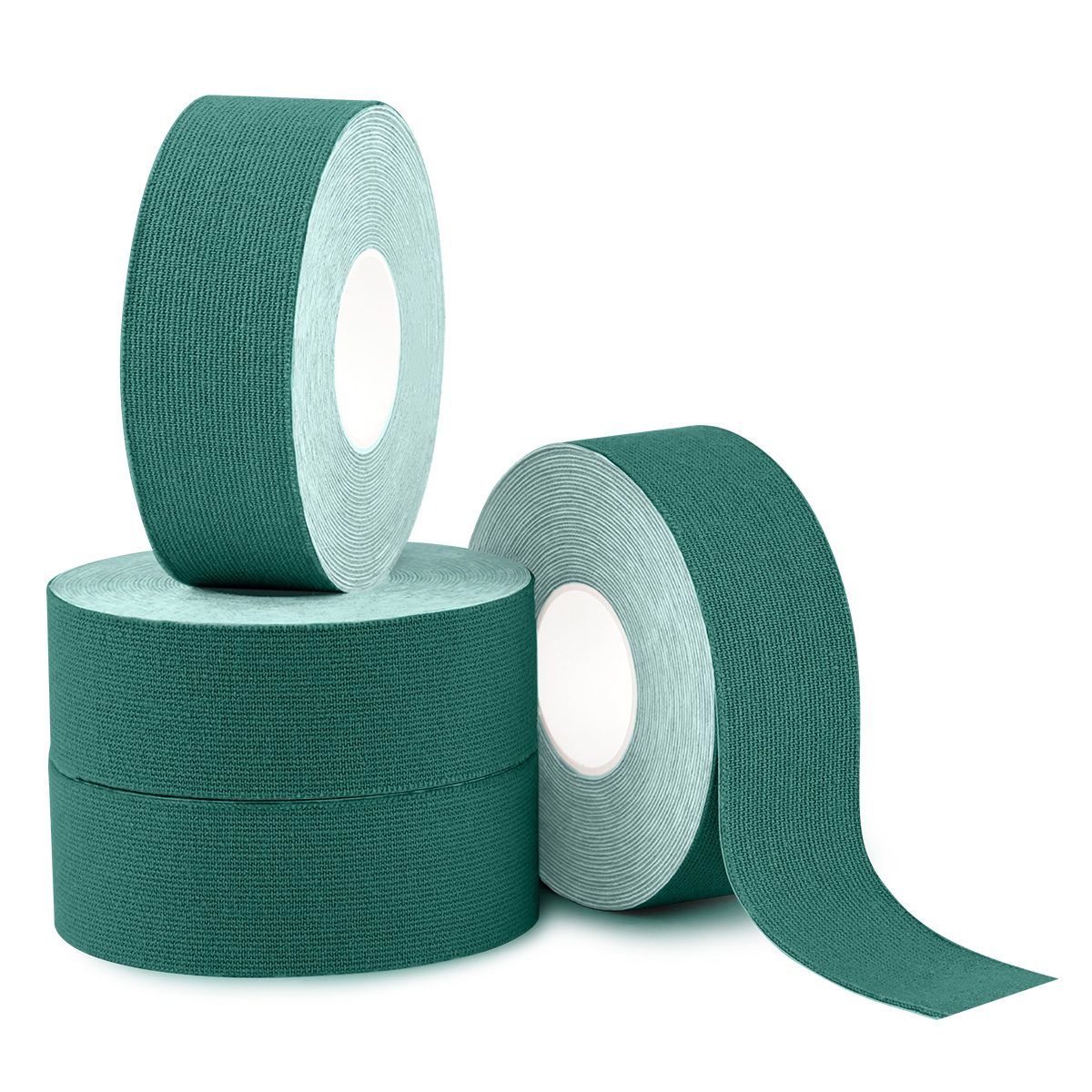 Dark green rehab kinesiology tape for localized muscle stabilization