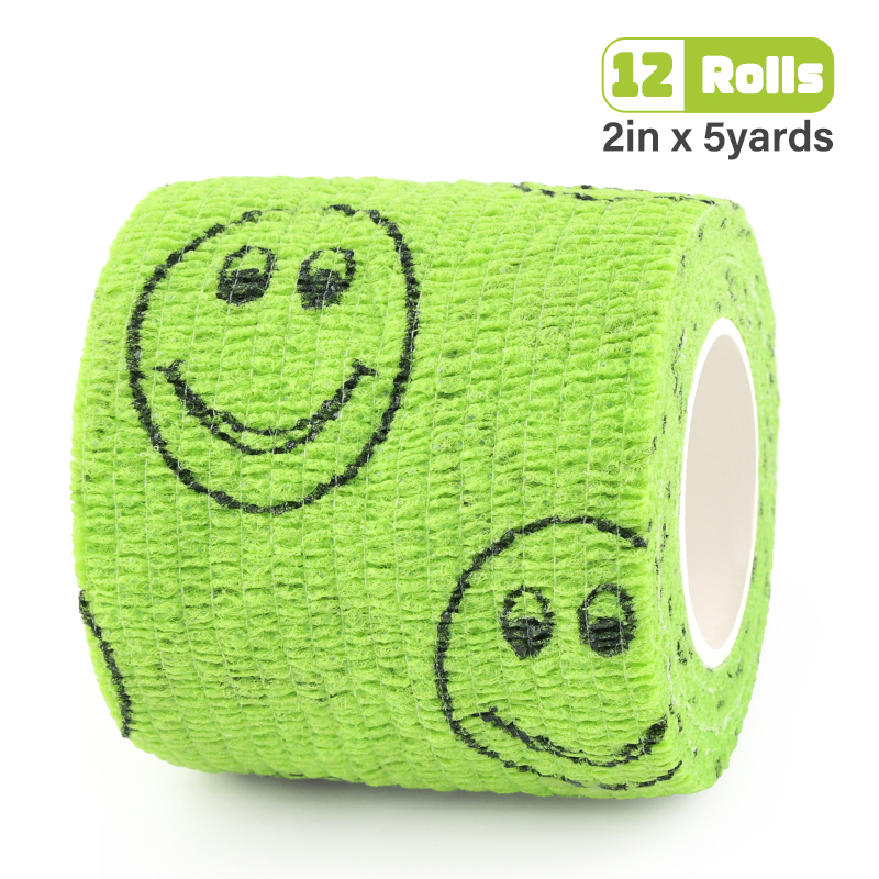 Detail shot of the green Smiley Face , ideal for kids' first aid or decoration.