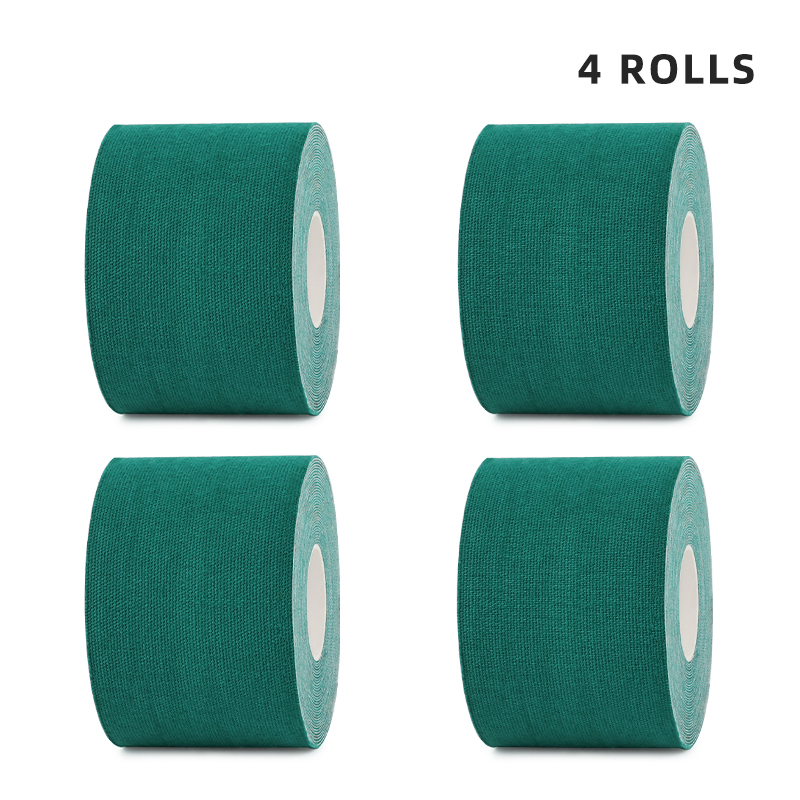 4-pack dark green athletic muscle tapes enhancing mobility