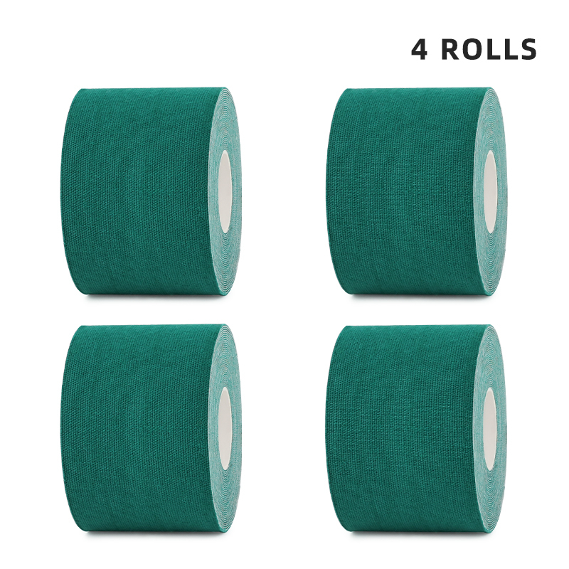 4-pack dark green athletic muscle tapes enhancing mobility