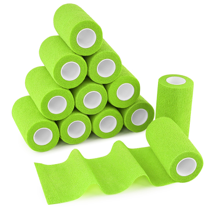 Grass green 10cm vet wrap for horse training