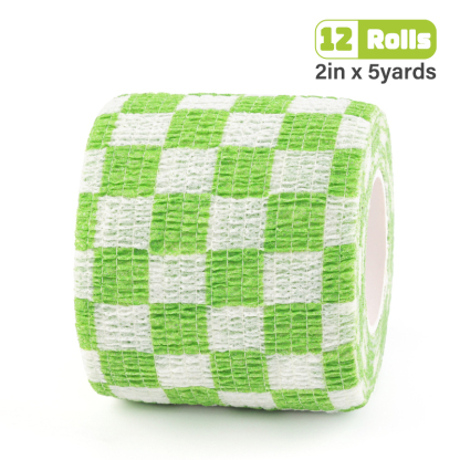 Green and white checkered pattern