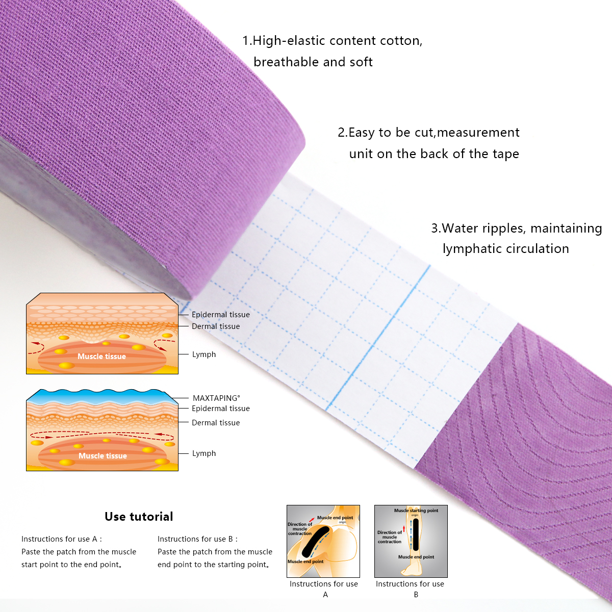 How does Purple Kinesiology Tape work
