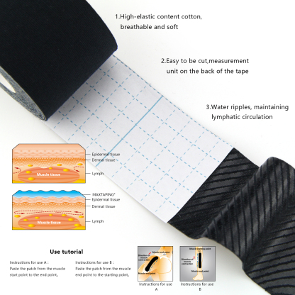 How black physiotherapy tape works