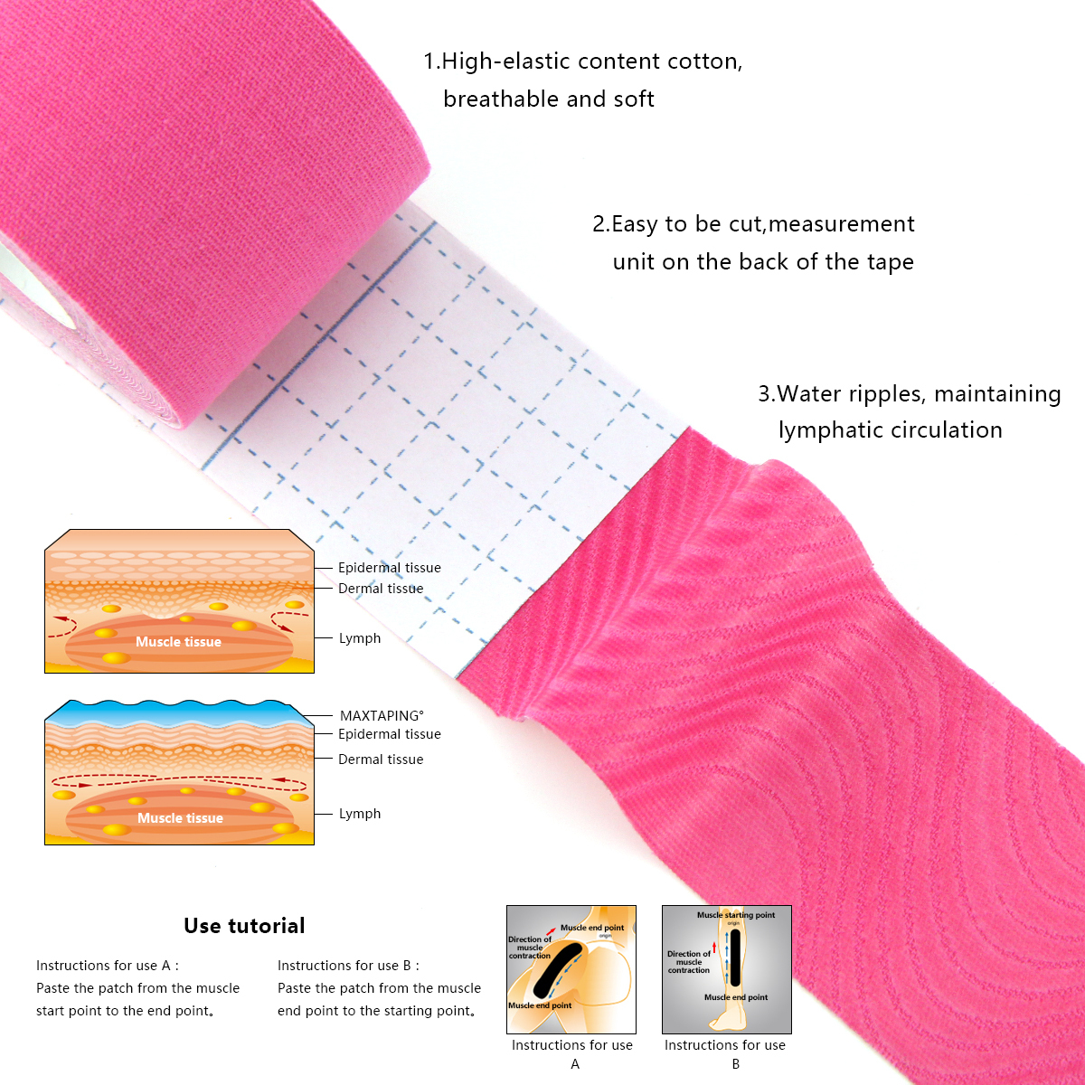 How Pink Kinesiology Tape works