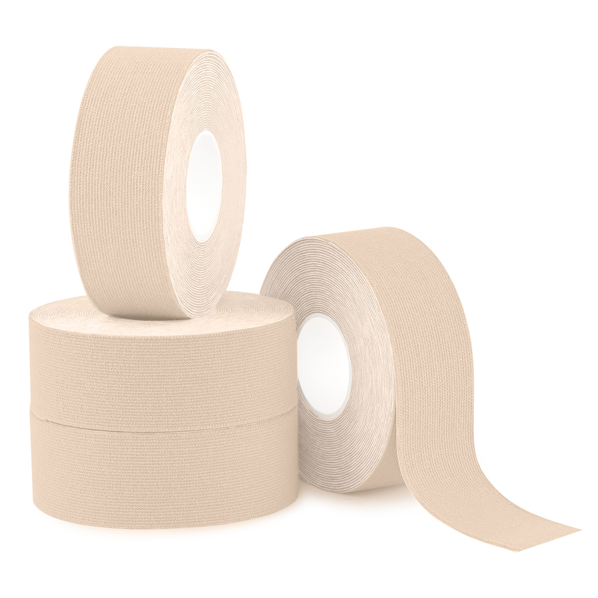 Light skin-tone sports tape for discreet finger stabilization