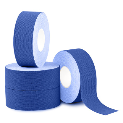 Navy blue 2.5 cm kinesiology tape for athletic wrist support