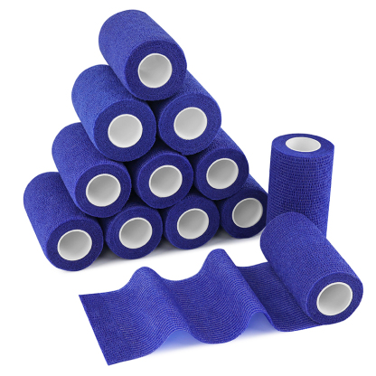 Navy blue vet wrap for horse stable management