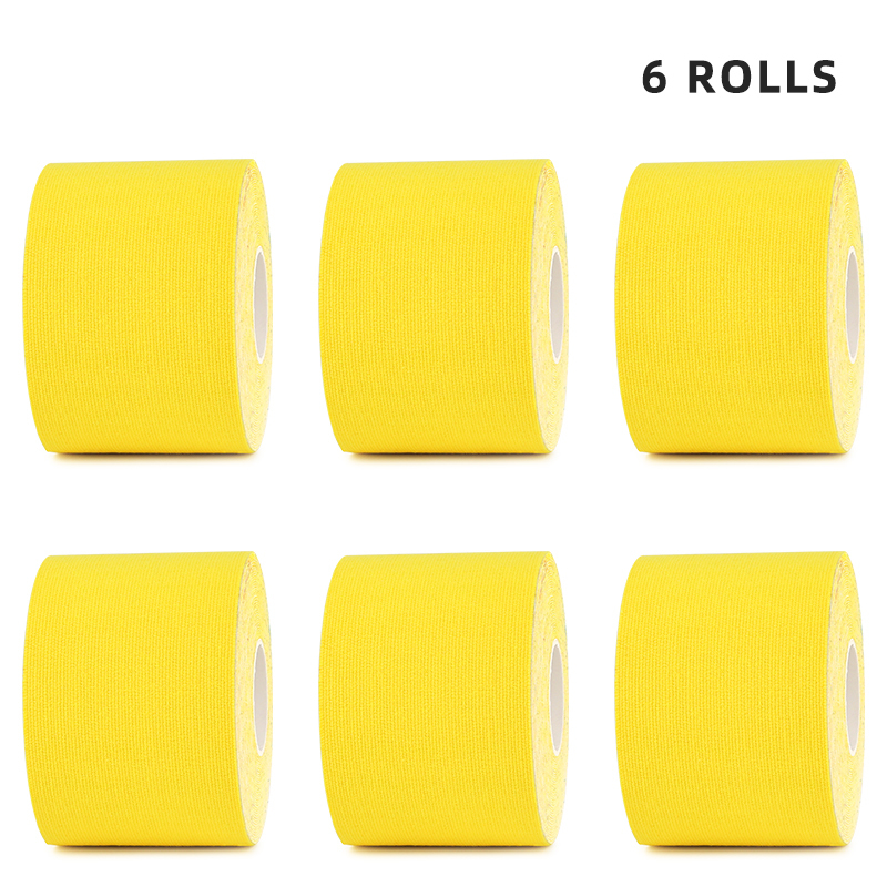 6-pack yellow reflective k-tape for nighttime safety; immediate dispatch for runners