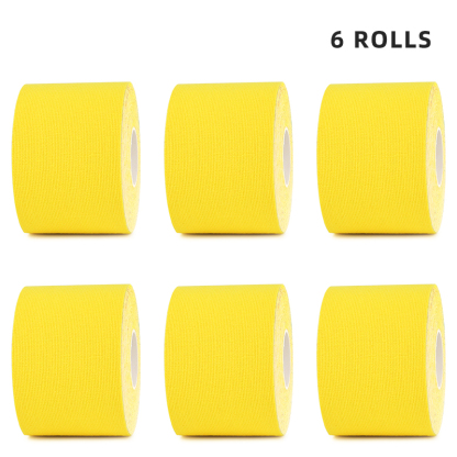 6-pack yellow reflective k-tape for nighttime safety; immediate dispatch for runners