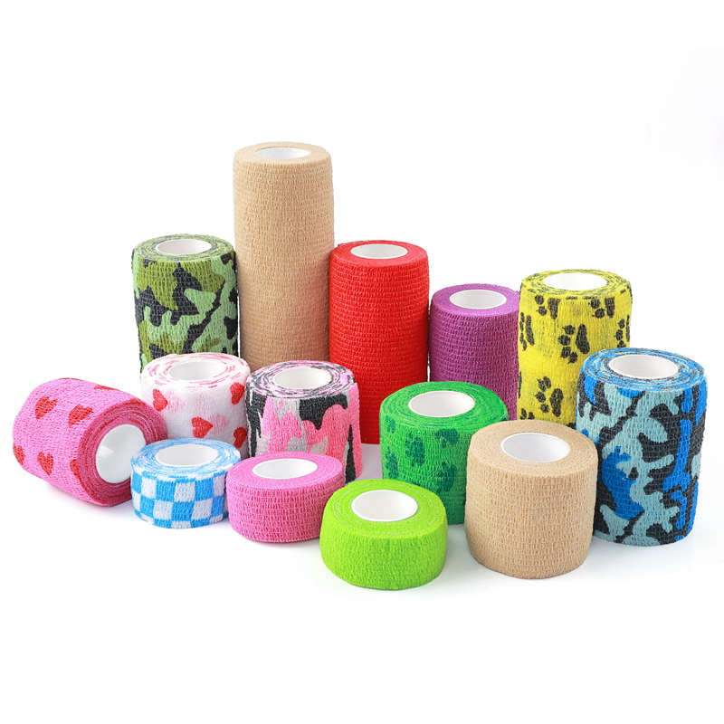 Multicolored vet wrap for dogs rolls, premium cohesive bandage for dogs non-stick pet bandage