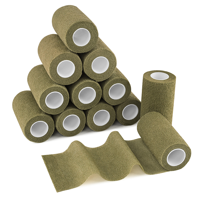 Olive drab military green vet wrap for horse