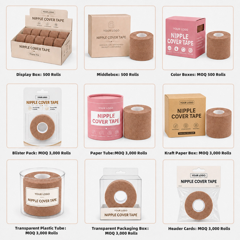 Private Label boob tape Packing and MOQ