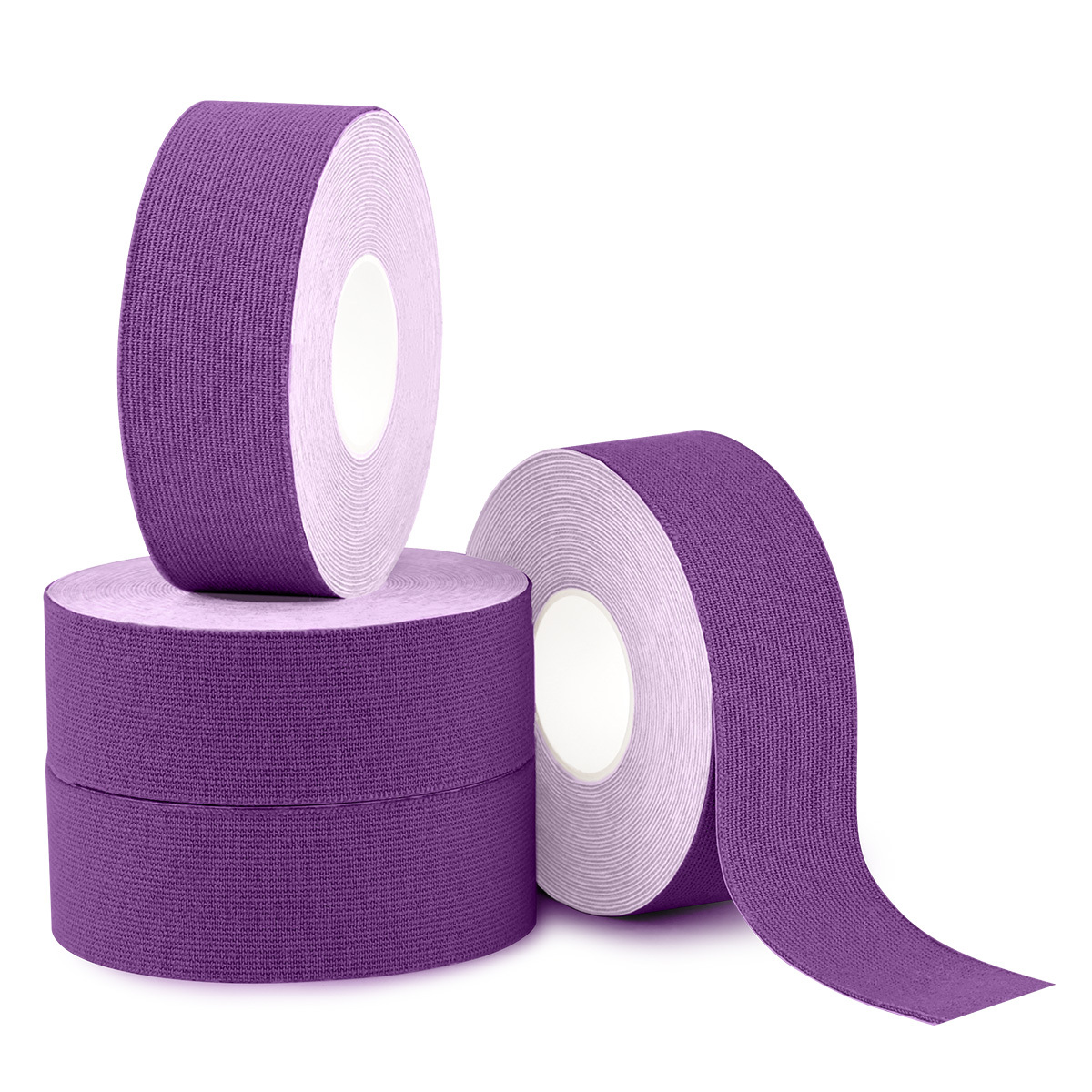 Purple elastic muscle tape for detailed rehabilitation taping