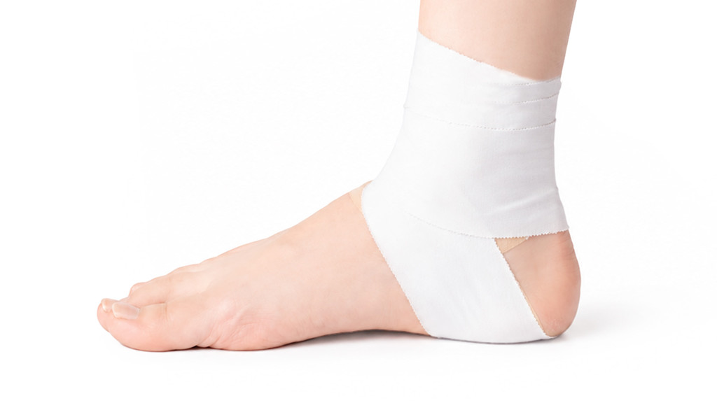 Support your ankle with cotton athletic tape
