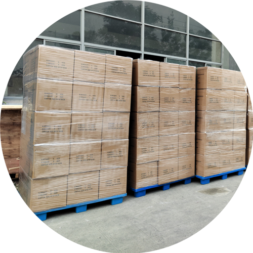 The rolls of cohesive bandage are packed into outer cartons and tightly wrapped with stretch film, ready for shipment