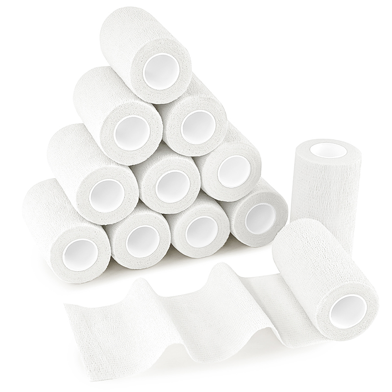 White vet wrap for horse legs 10cm cohesive bandage