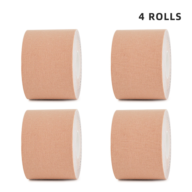 4-pack beige k-tape for discreet neck and shoulder relief; eligible for quick local delivery