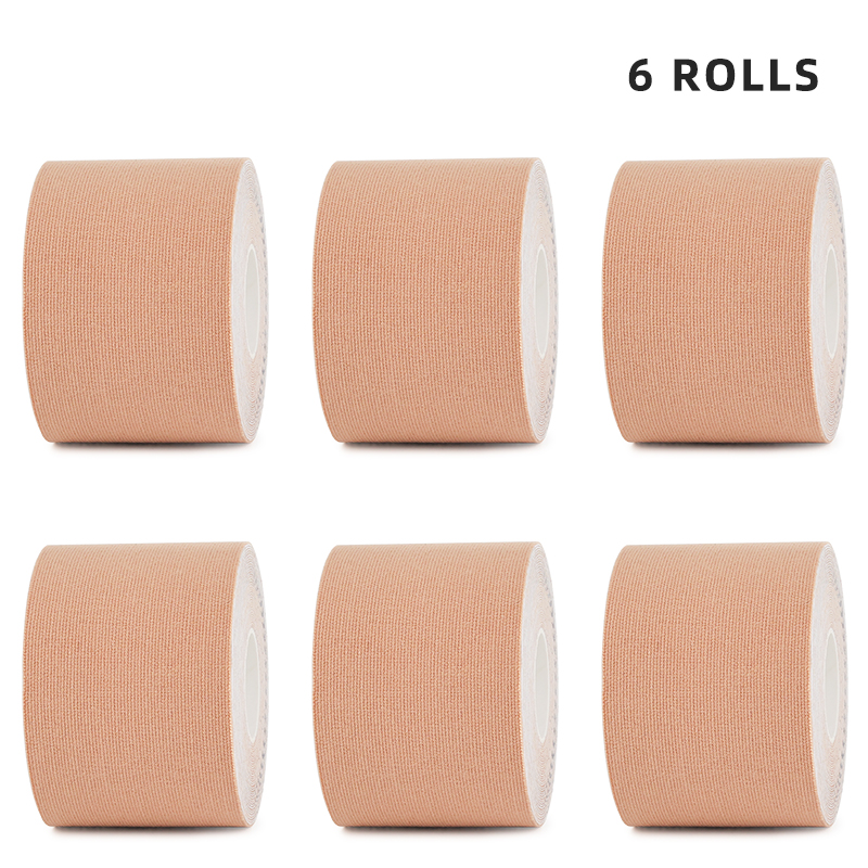 6-roll beige kinesiology tape value bundle for invisible support; fast local shipping