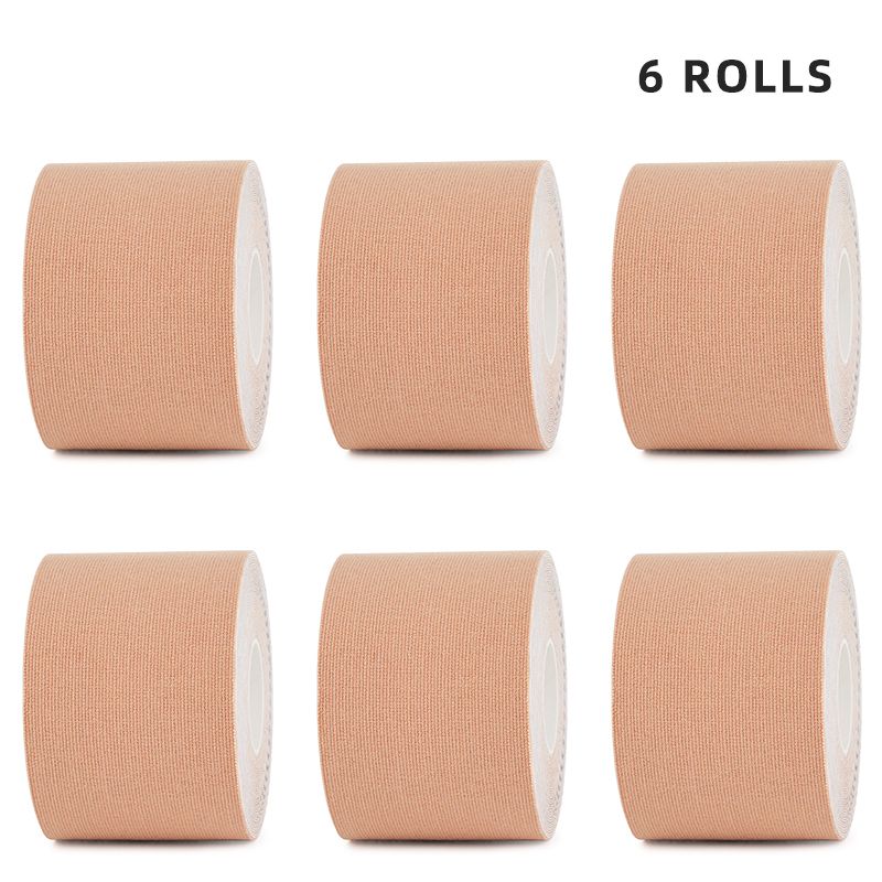 6-roll beige kinesiology tape value bundle for invisible support; fast local shipping