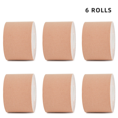 6-roll beige kinesiology tape value bundle for invisible support; fast local shipping
