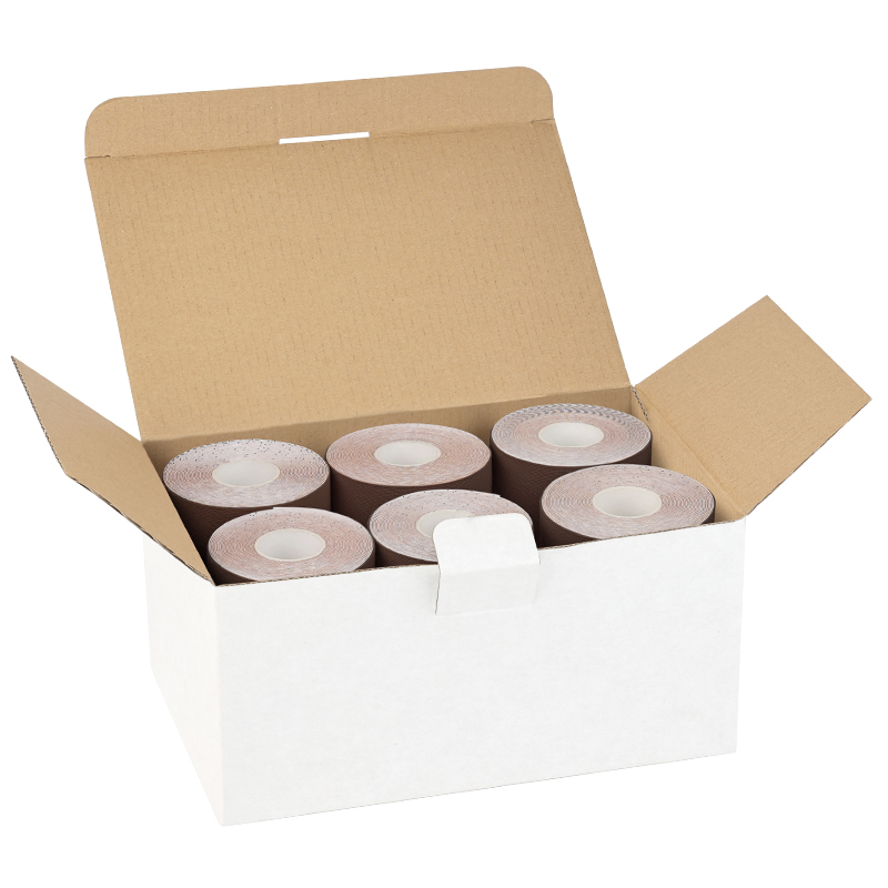 12-roll coffee kinesiology tape bulk pack for outdoor hiking groups; quick regional delivery available