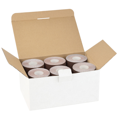 12-roll coffee kinesiology tape bulk pack for outdoor hiking groups; quick regional delivery available