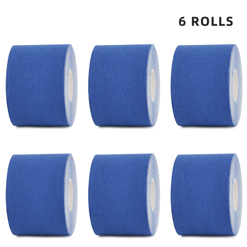 6 rolls dark blue muscle support tapes for trainers and therapists