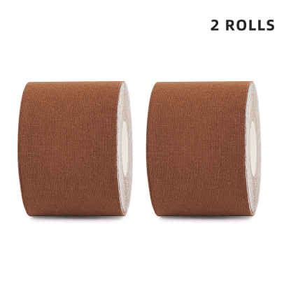 Earth-tone  tan athletic tape enhances muscle stability