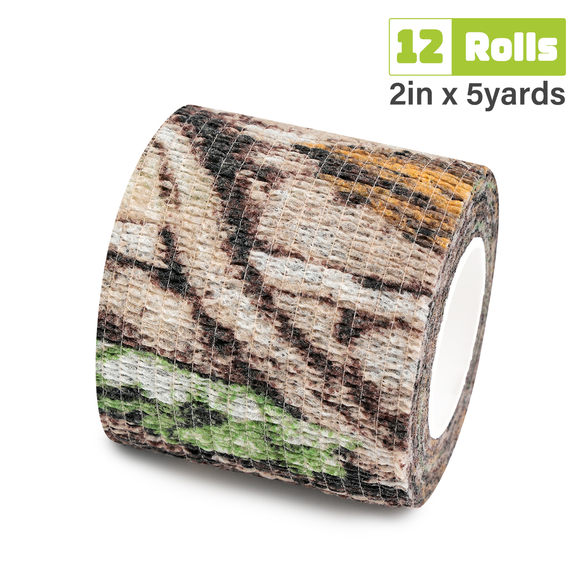 Woodland camouflage tape for forest environment concealment
