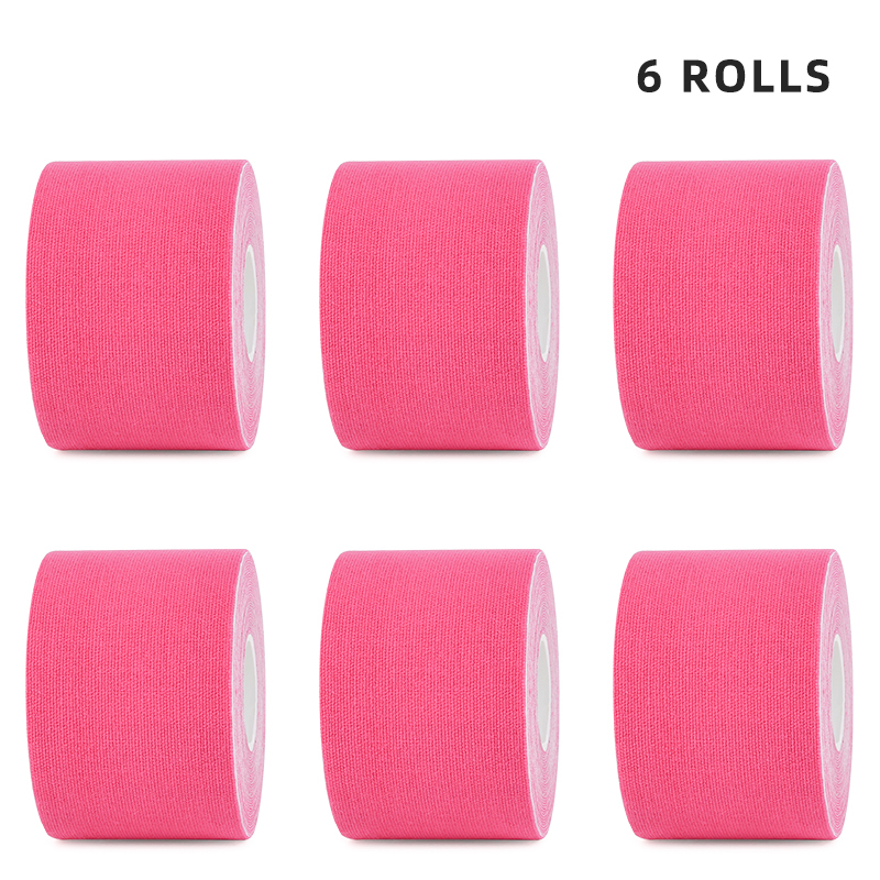Value 6-pack pink k-tape for daily fitness support; eligible for free 5-day shipping