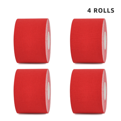 High-intensity 4-roll red muscle tape for runners and calf support; priority shipping included