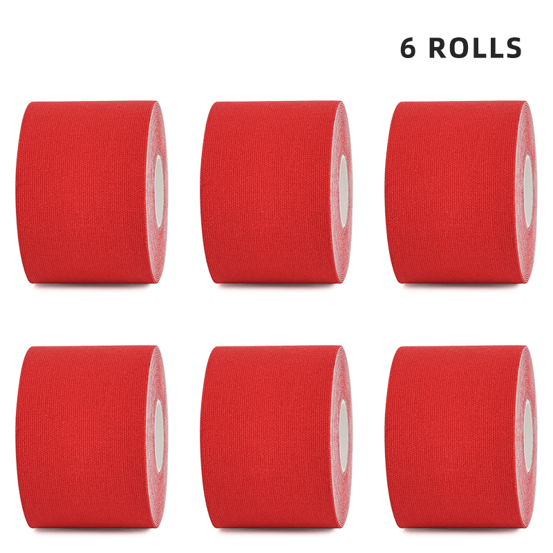 6-pack red muscle recovery tape for runners; priority nationwide shipping available