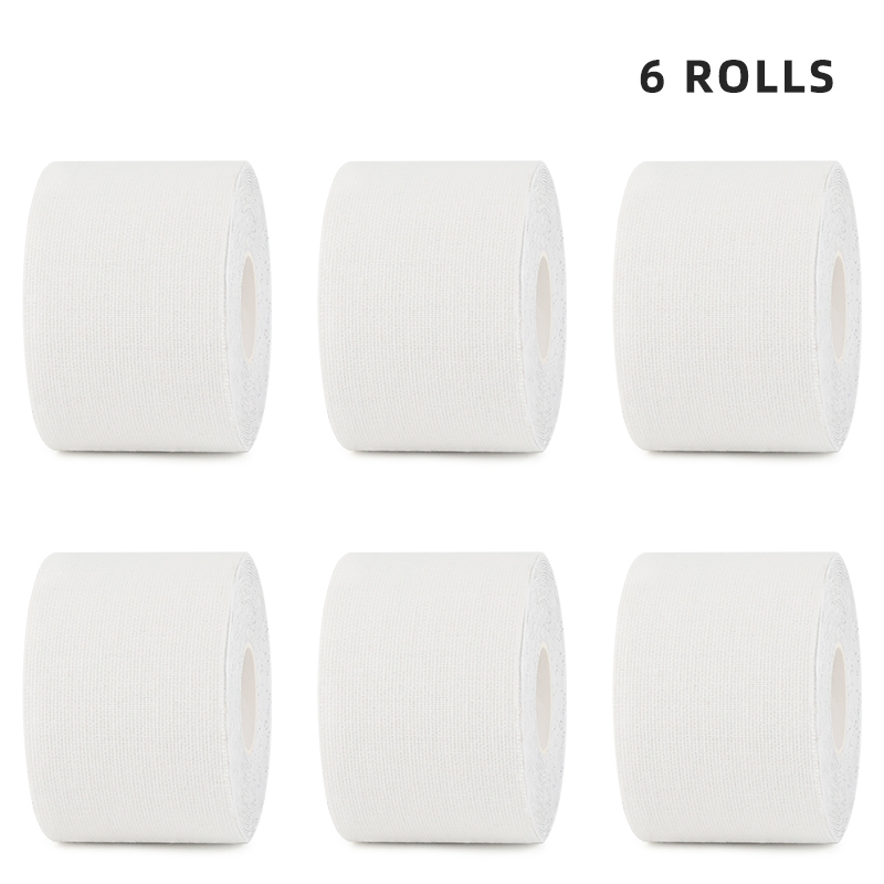 Clinical 6-roll white k-tape bundle for rehab clinics; 3-day fast shipping guarantee