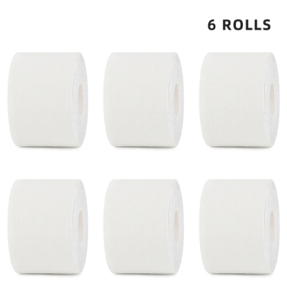 Clinical 6-roll white k-tape bundle for rehab clinics; 3-day fast shipping guarantee
